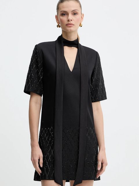 Pinko sukienka kolor czarny mini oversize 105523 A2PO - zdjęcie produktu nr 1