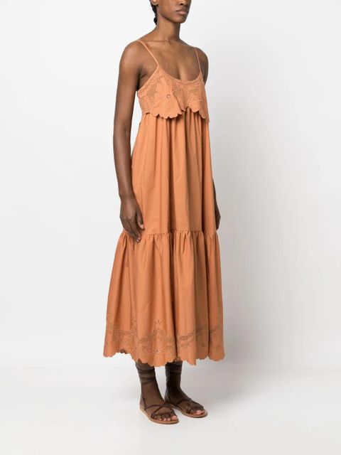 TWINSET tiered-skirt shift dress - Brown