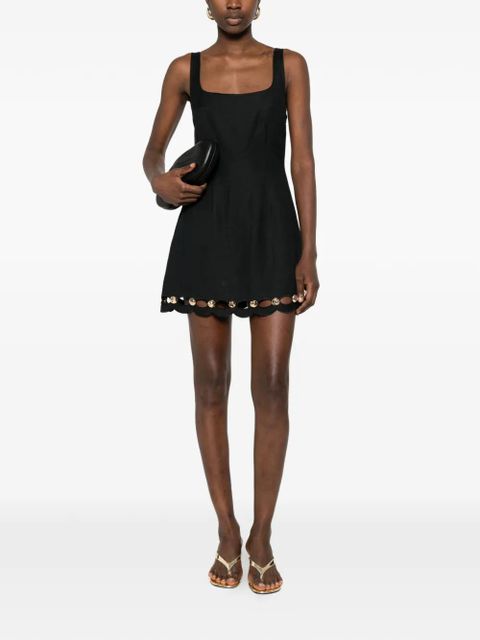 Simkhai scallop-trim mini dress - Black - zdjęcie produktu nr 2