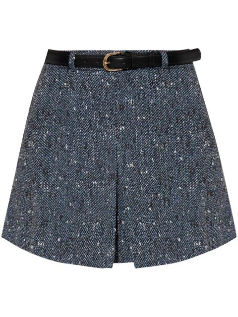 Self-Portrait bouclé mini skirt - Blue - zdjęcie produktu nr 1