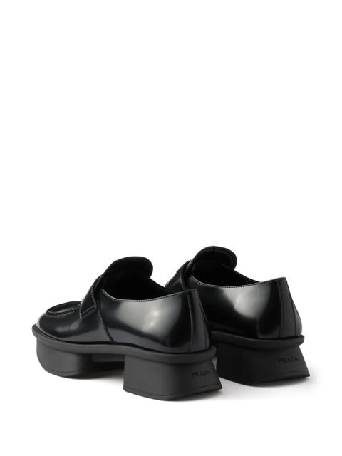 Prada leather loafers - Black