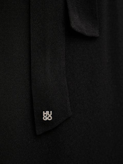 HUGO sukienka kolor czarny mini rozkloszowana 50542307 - zdjęcie produktu nr 2