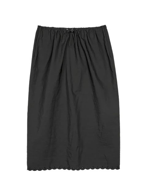 Cecilie Bahnsen Bria embroidered taffeta mid skirt - Black - zdjęcie produktu nr 1
