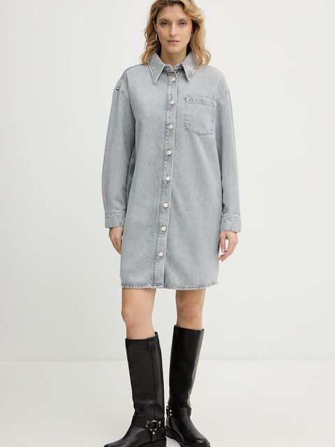 Marc O'Polo sukienka jeansowa kolor szary mini oversize 5000007869 - zdjęcie produktu nr 2