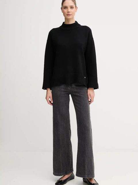 Dkny sweter damski kolor czarny lekki DJ5R0889