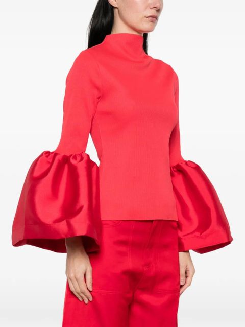 Marques'Almeida flared-cuff mock-neck top