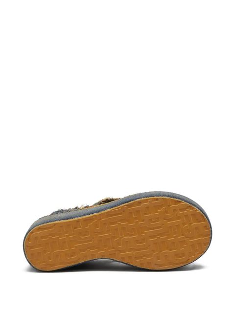 Diesel frayed-edge platform sandals - Blue