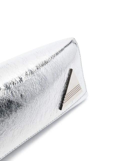 The Attico mini Midnight leather clutch bag - Silver