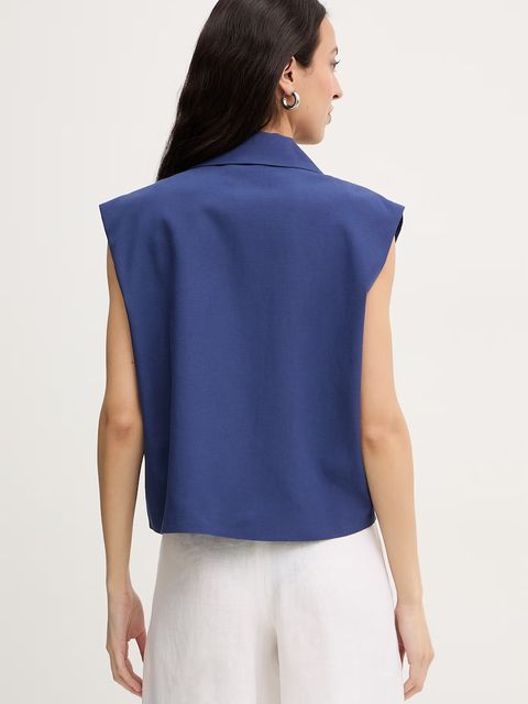 Fracomina kamizelka z dodatkiem lnu - zdjęcie produktu nr 2