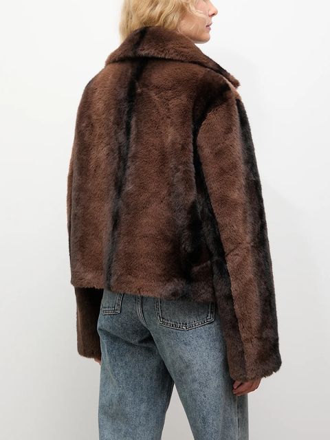 Answear.LAB kurtka kolor brązowy przejściowa