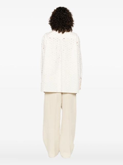 Nanushka cut-out collared shirt - Neutrals