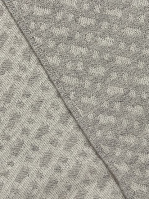 BOSS szalik wełniany damski kolor szary wzorzysty 50549852 - zdjęcie produktu nr 2