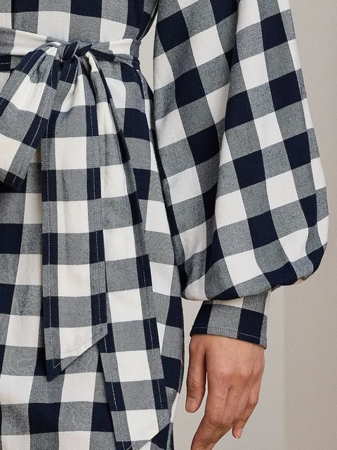 Lauren Ralph Lauren sukienka bawełniana kolor granatowy midi prosta 200P03519