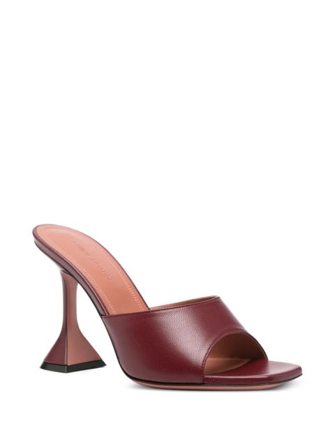 Amina Muaddi 95mm Lupita square-toe sandals - Red