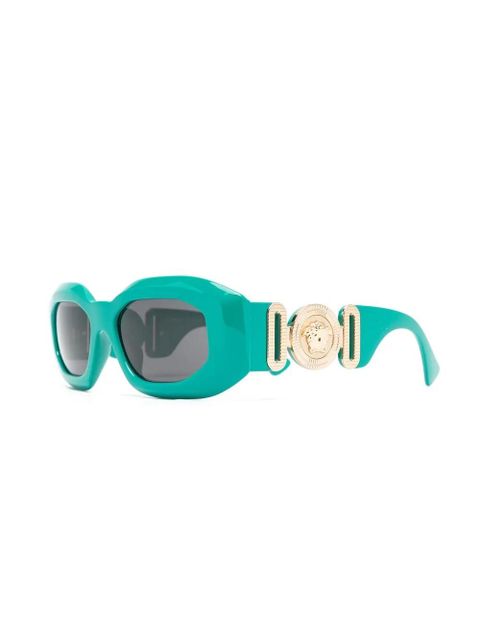 Versace Eyewear Medusa Head-detail oval-frame sunglasses - Green - zdjęcie produktu nr 2