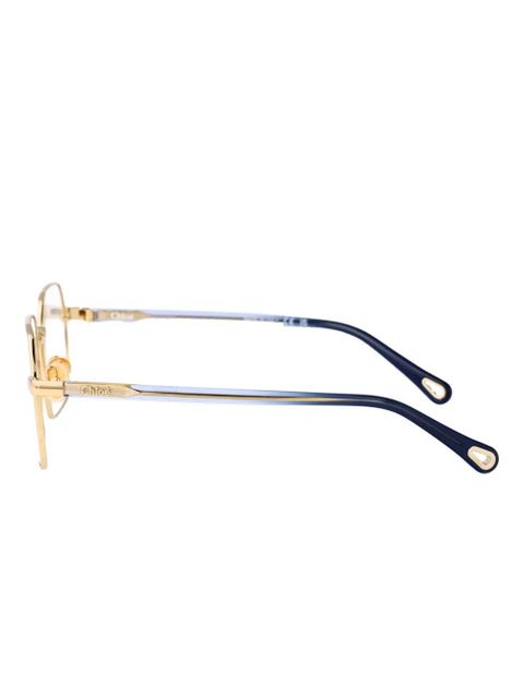 Chloé Eyewear geometric frame glasses - Gold
