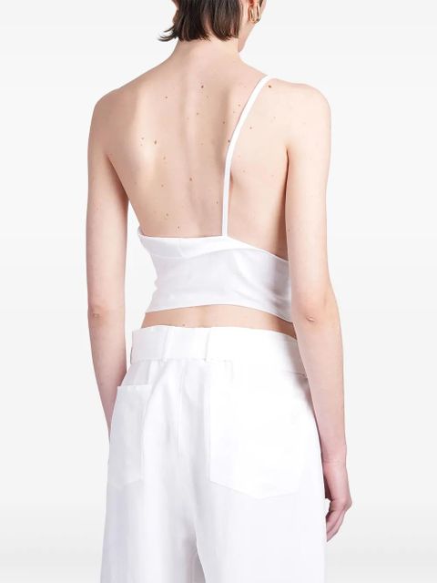 Magda Butrym one-shoulder draped top - White