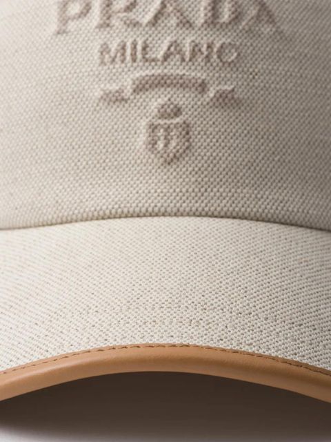 Prada logo-debossed baseball cap - Neutrals