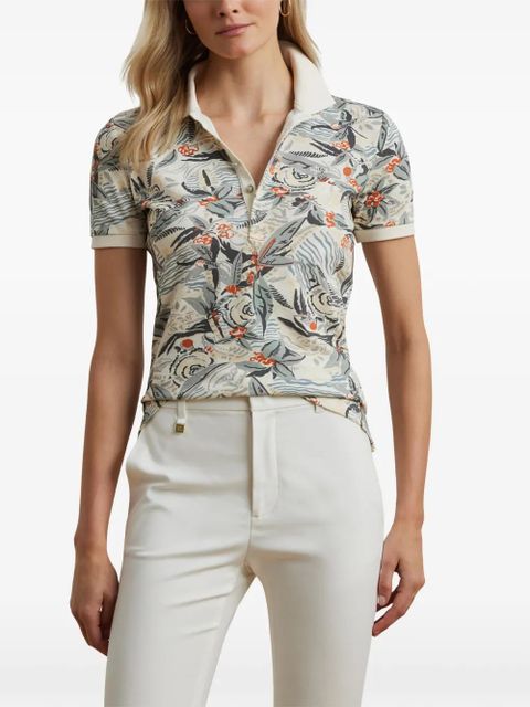 Lauren Ralph Lauren printed polo top - Neutrals