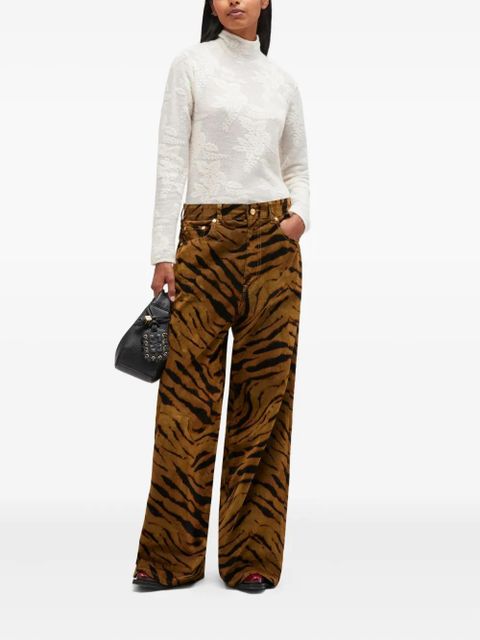 GANNI tiger-stripe jeans - Brown - zdjęcie produktu nr 2