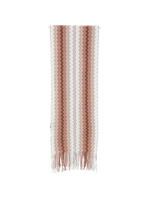 Missoni zigzag-pattern fringed scarf - Neutrals - zdjęcie produktu nr 1