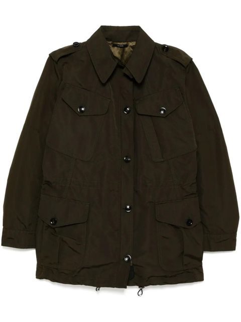 TOM FORD drawstring waist military jacket - Green - zdjęcie produktu nr 1