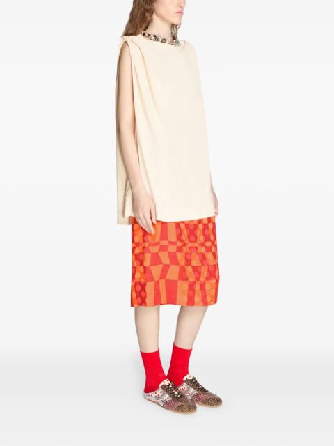 DRIES VAN NOTEN loose sleeveless T-shirt - Neutrals