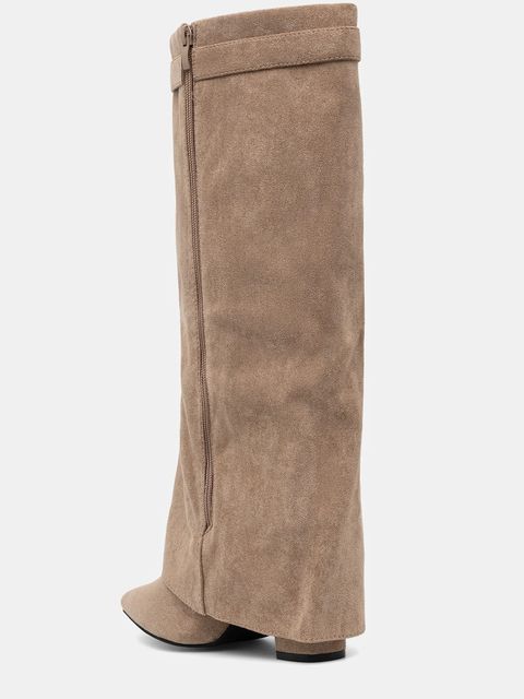 Answear.LAB kozaki kolor brązowy na słupku