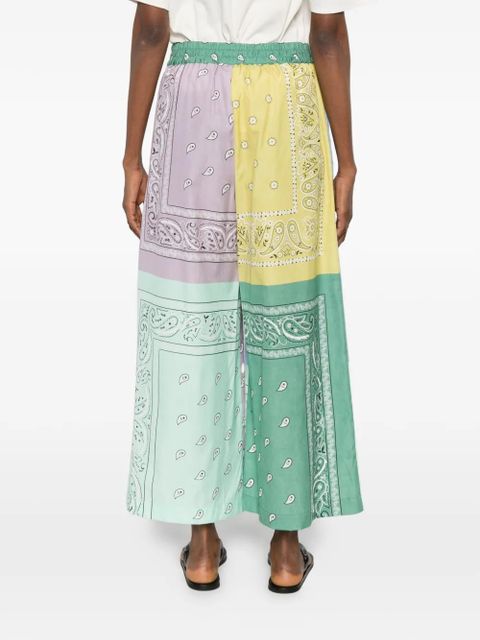 Weekend Max Mara Pepe patchwork bandana trousers - Green