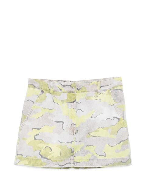 PINKO camouflage-print cotton mini skirt - Grey - zdjęcie produktu nr 1
