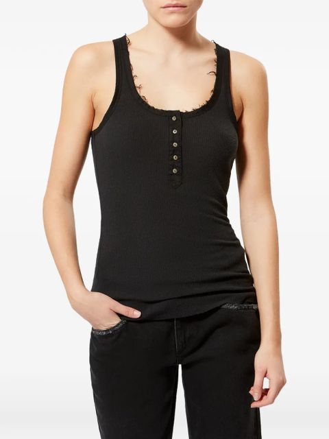 ISABEL MARANT Helma button-fastening T-shirt - Black - zdjęcie produktu nr 1