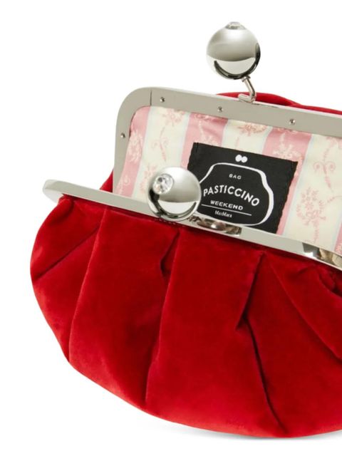 Weekend Max Mara ball-detail cotton clutch bag - Red