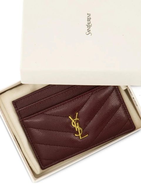 Saint Laurent Cassandre quilted cardholder - Red