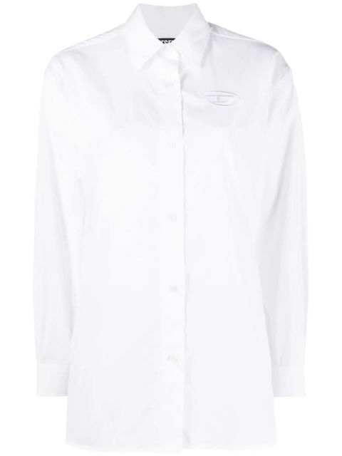 Diesel C-Bruce-B logo-embroidered shirt - White - zdjęcie produktu nr 1