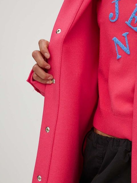 Moschino Jeans kurtka koszulowa wełniana