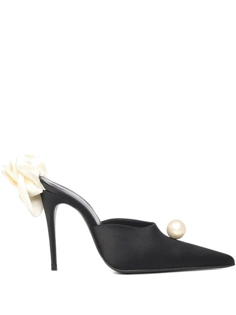 Magda Butrym 110mm pearl-detail pointed-toe mules - Black - zdjęcie produktu nr 1