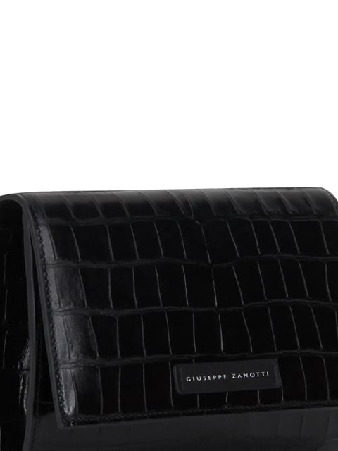Giuseppe Zanotti Ulyana crocodile-effect clutch - Black