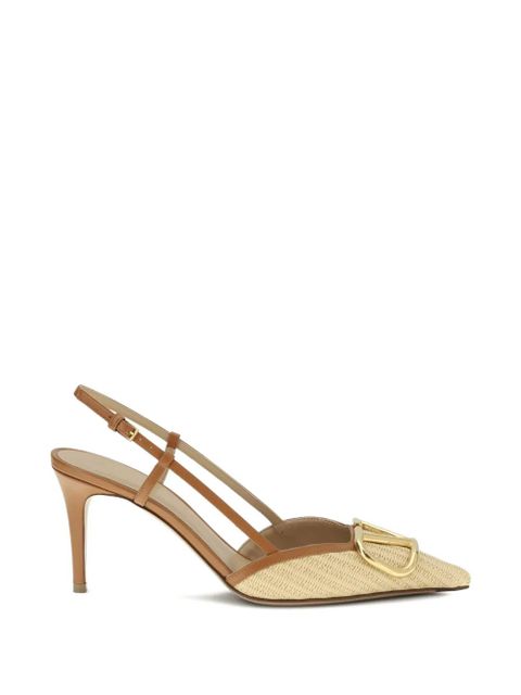 Valentino Garavani vlogo signature slingback pumps - Neutrals - zdjęcie produktu nr 1