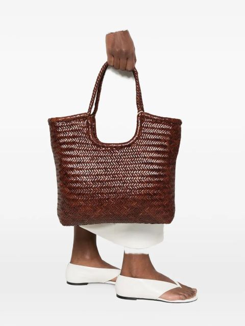 DRAGON DIFFUSION NS Diagonal Triple Jump woven tote bag - Brown - zdjęcie produktu nr 2