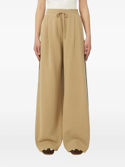 Weekend Max Mara side-stripe drawstring-waistband trousers - Brown