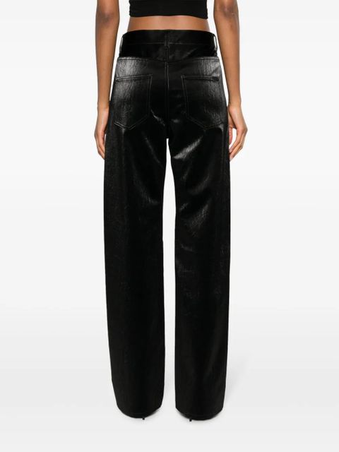 Saint Laurent high-rise wide-leg jeans - Black