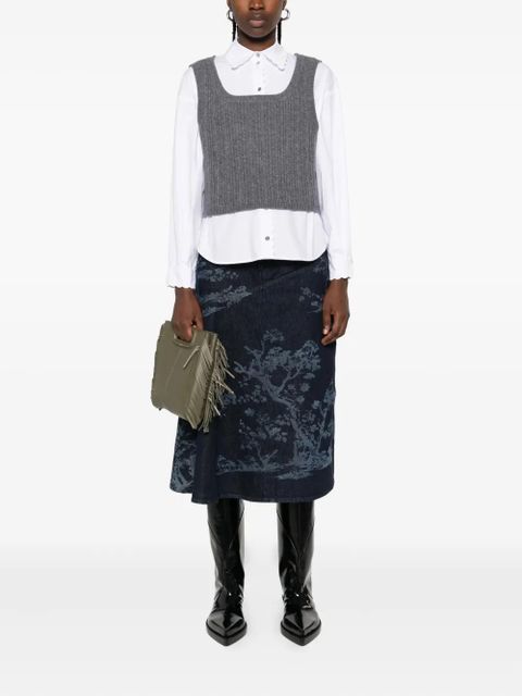 Maje ribbed layer shirt - Grey - zdjęcie produktu nr 2