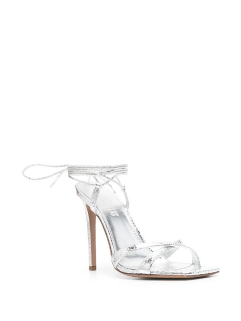 Paris Texas 105mm leather sandals - Silver - zdjęcie produktu nr 2