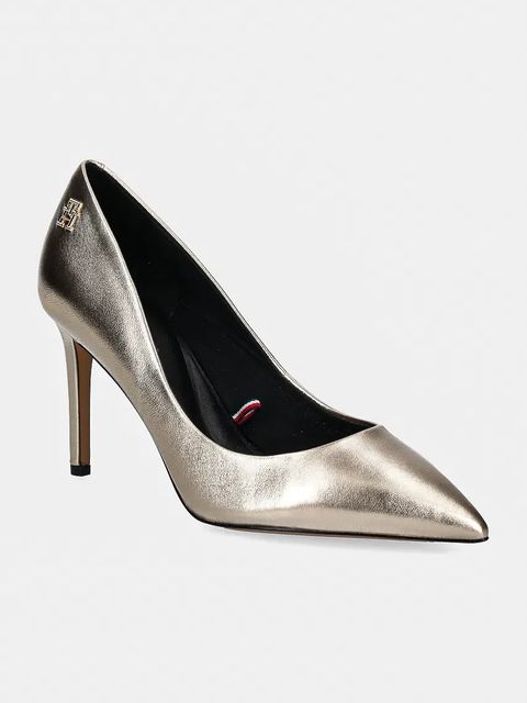 Tommy Hilfiger szpilki skórzane PARTY POINTED METALLIC PUMP - zdjęcie produktu nr 1