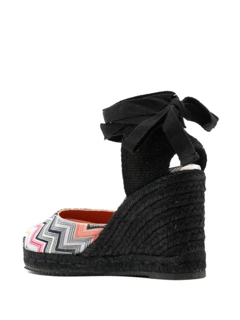 Missoni 100mm zigzag-pattern espadrilles - Black