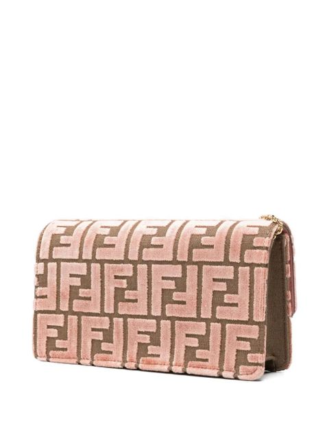 FENDI Baguette jacquard clutch bag - Pink