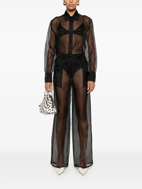 Oséree Organdie shirt - Black - zdjęcie produktu nr 2