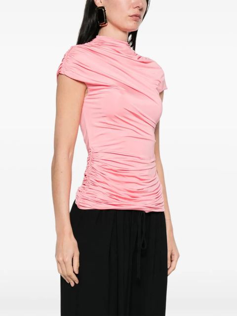 Self-Portrait draped top - Pink