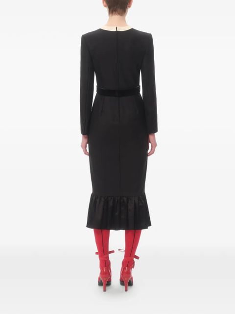 Valentino Garavani bow-detail midi dress - Black