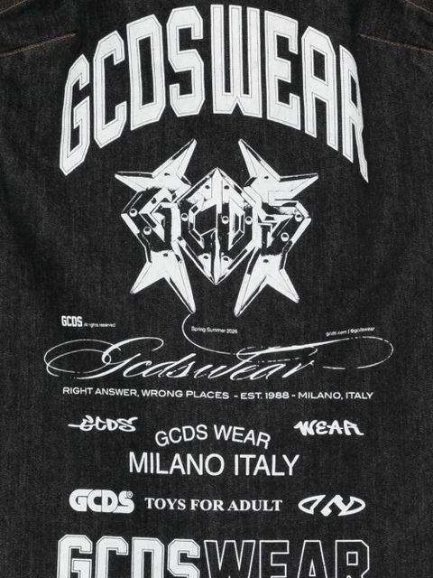 GCDS History printed mini dress - Blue